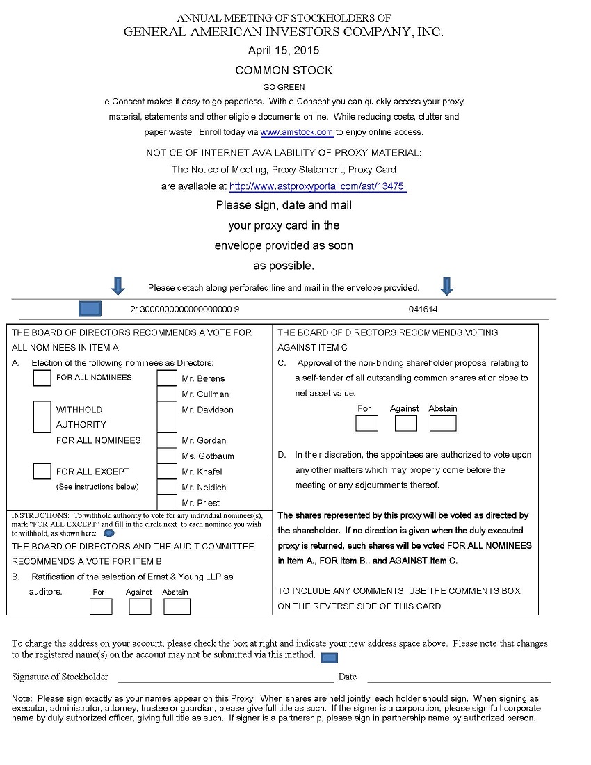 Common Proxy Voting Card 2015